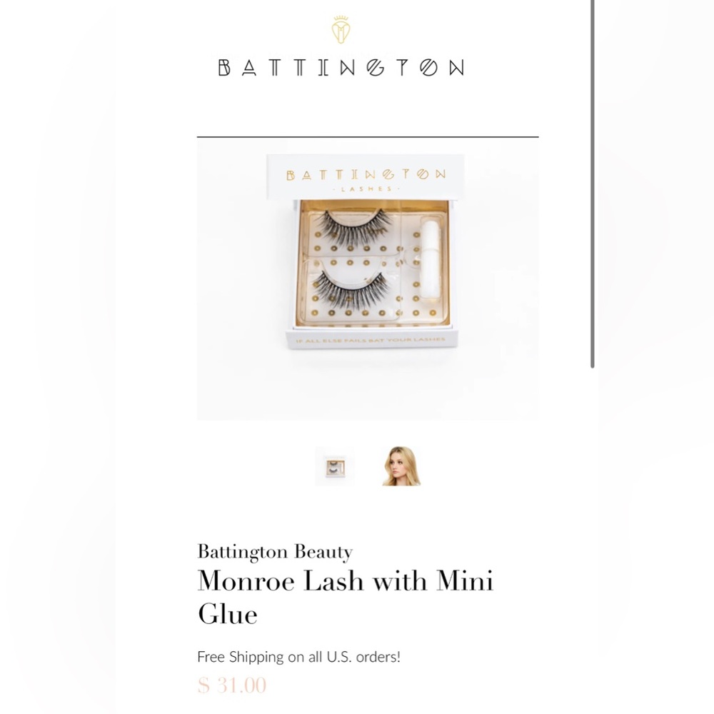 Battington Beauty Monroe Lash with Mini Glue.